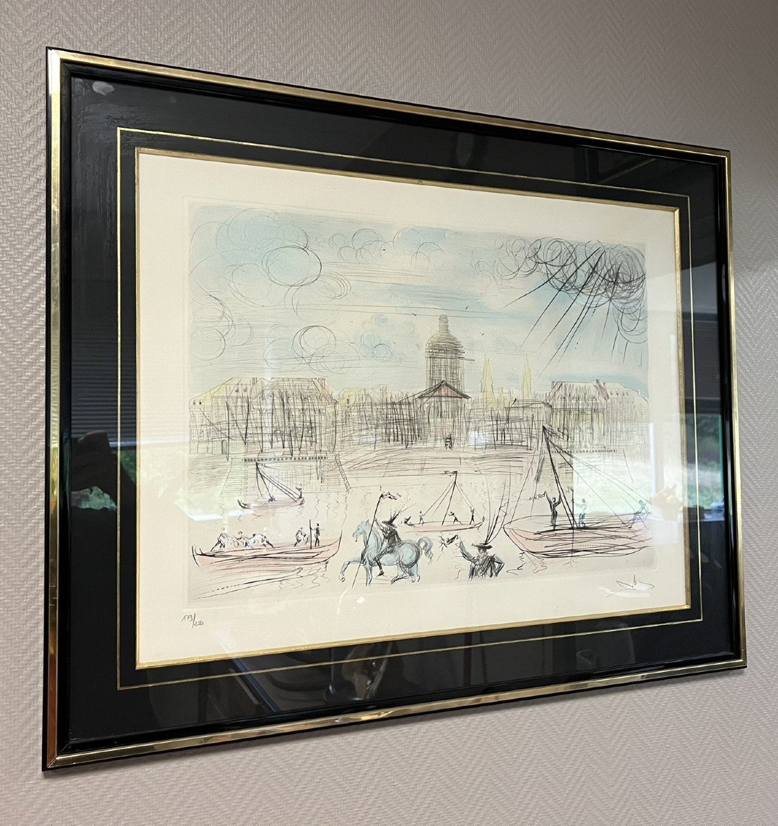 Salvador Dali (1904-1989): The Academy Of Paris, 1971 Color Etching-photo-1