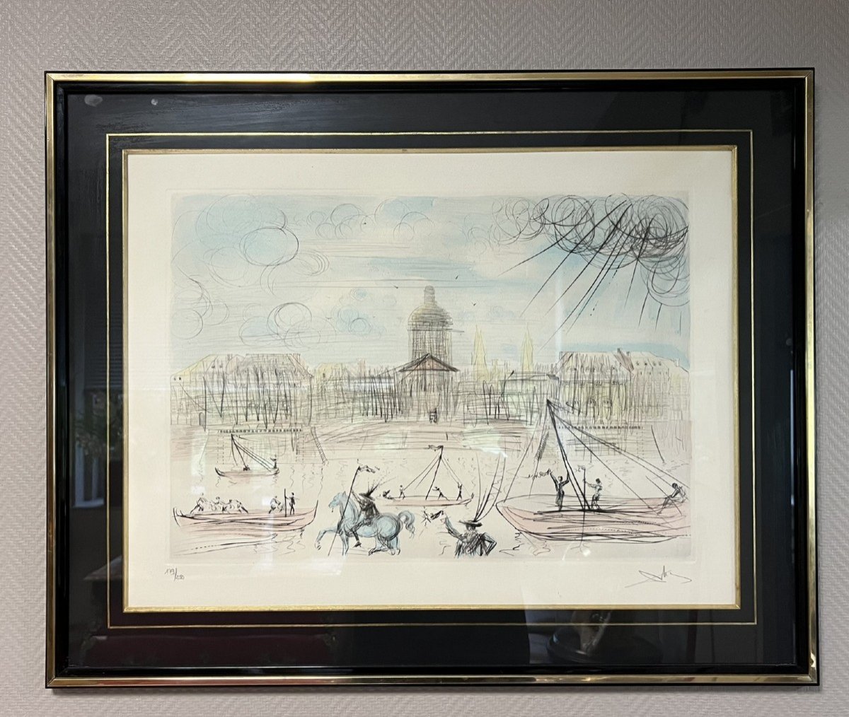 Salvador Dali (1904-1989): The Academy Of Paris, 1971 Color Etching