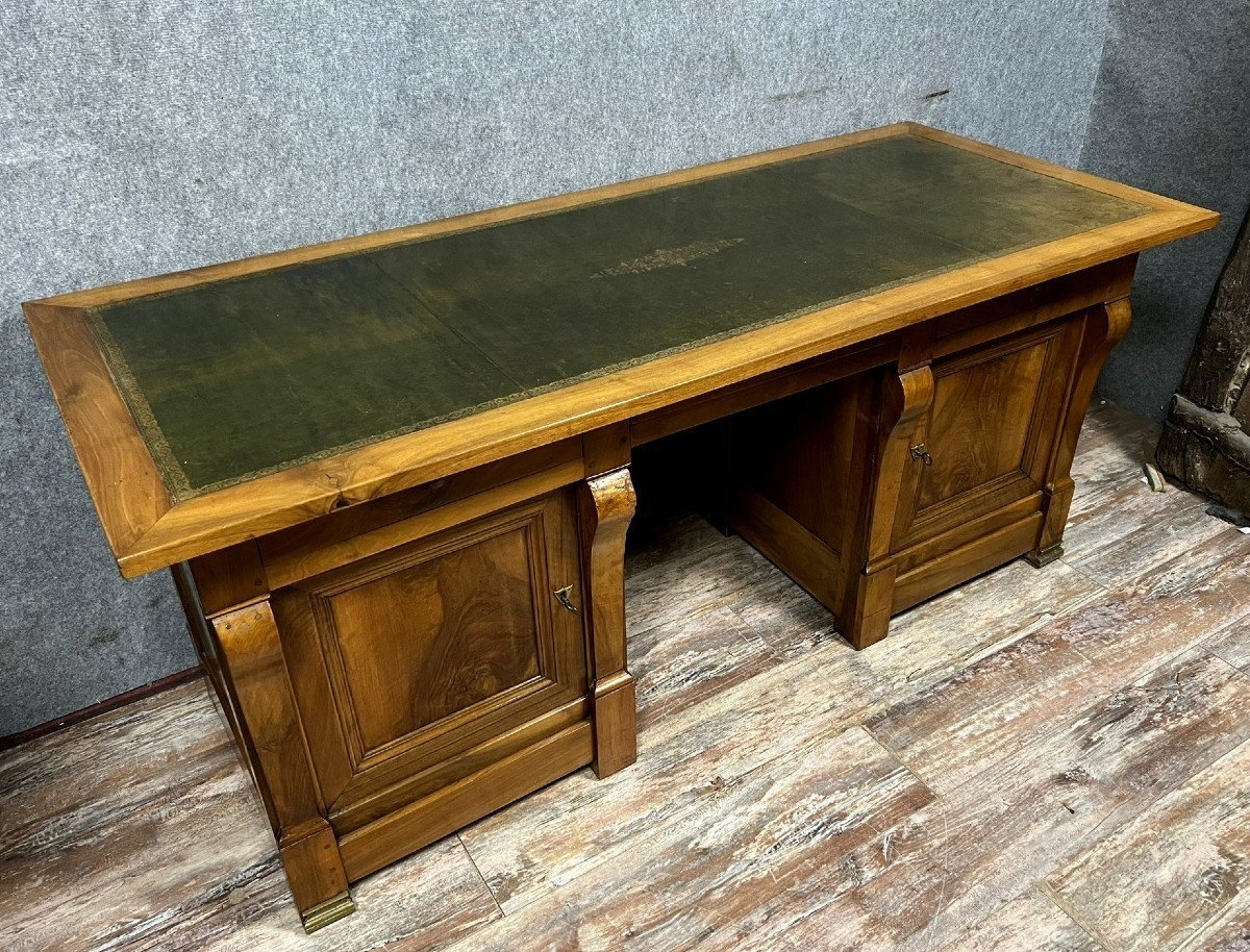 Very Important Empire Period Center Desk In Solid Walnut -photo-1