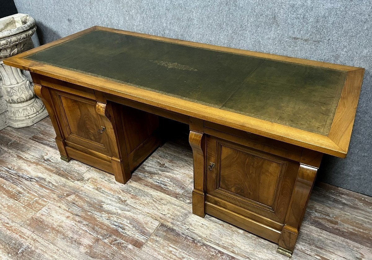 Very Important Empire Period Center Desk In Solid Walnut -photo-4