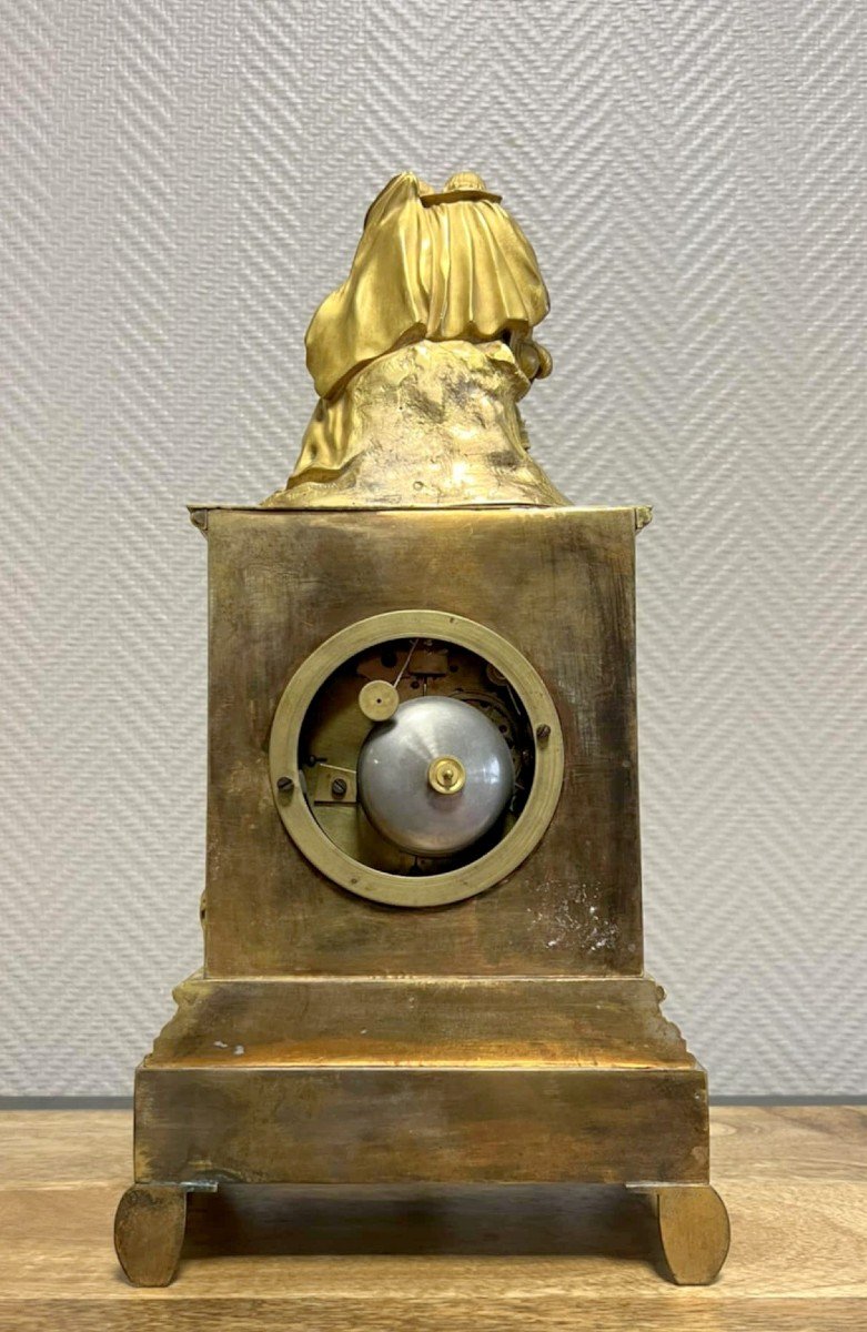 Superbe Pendule Borne En Bronze Doré d'époque Charles X-photo-1