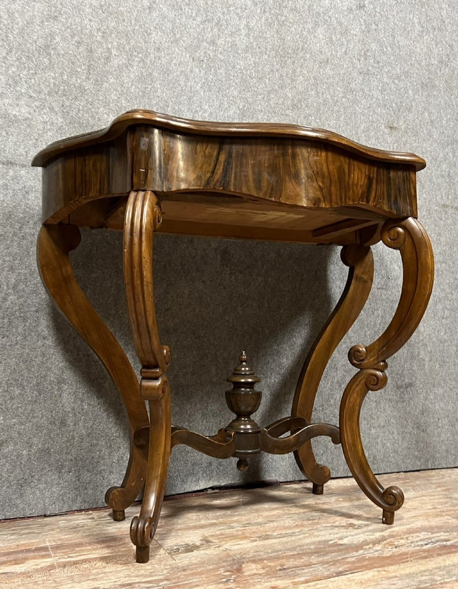 Napoleon III Period Curved Console In Mahogany -photo-2