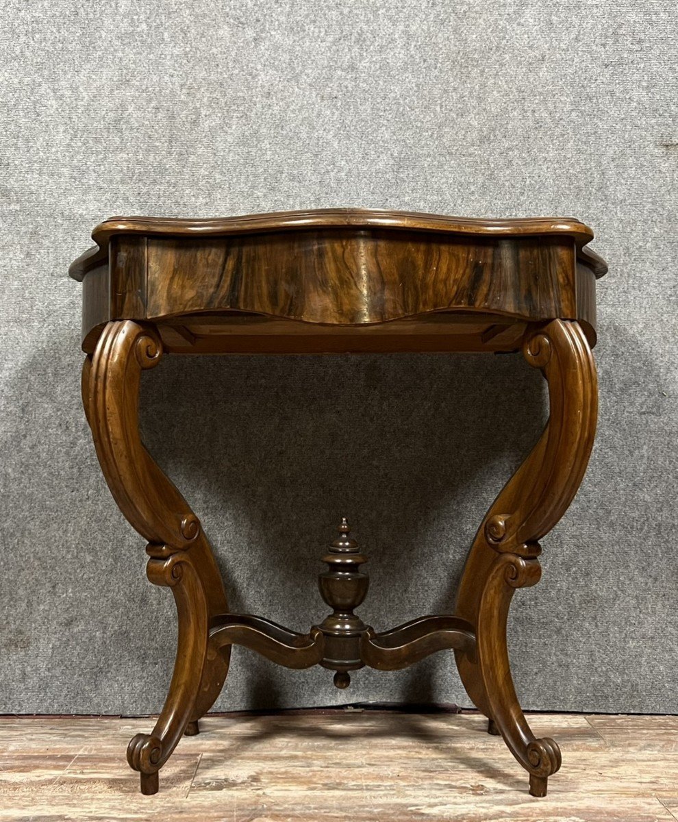 Napoleon III Period Curved Console In Mahogany 