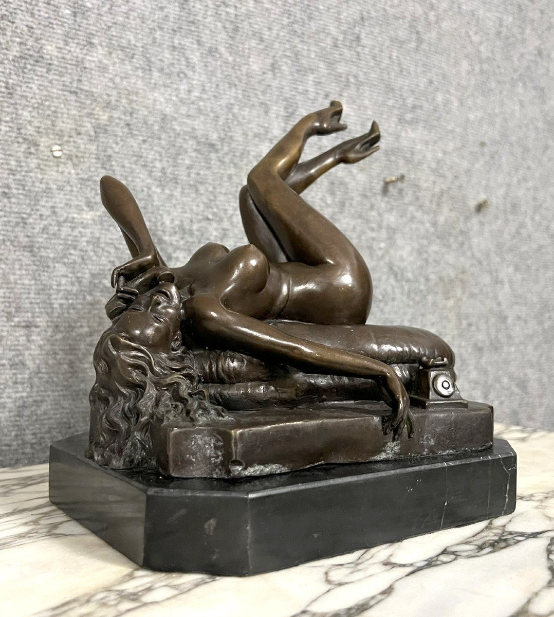 Large Bronze Sculpture Signed Period Second Half 20th Century (f)  -photo-1