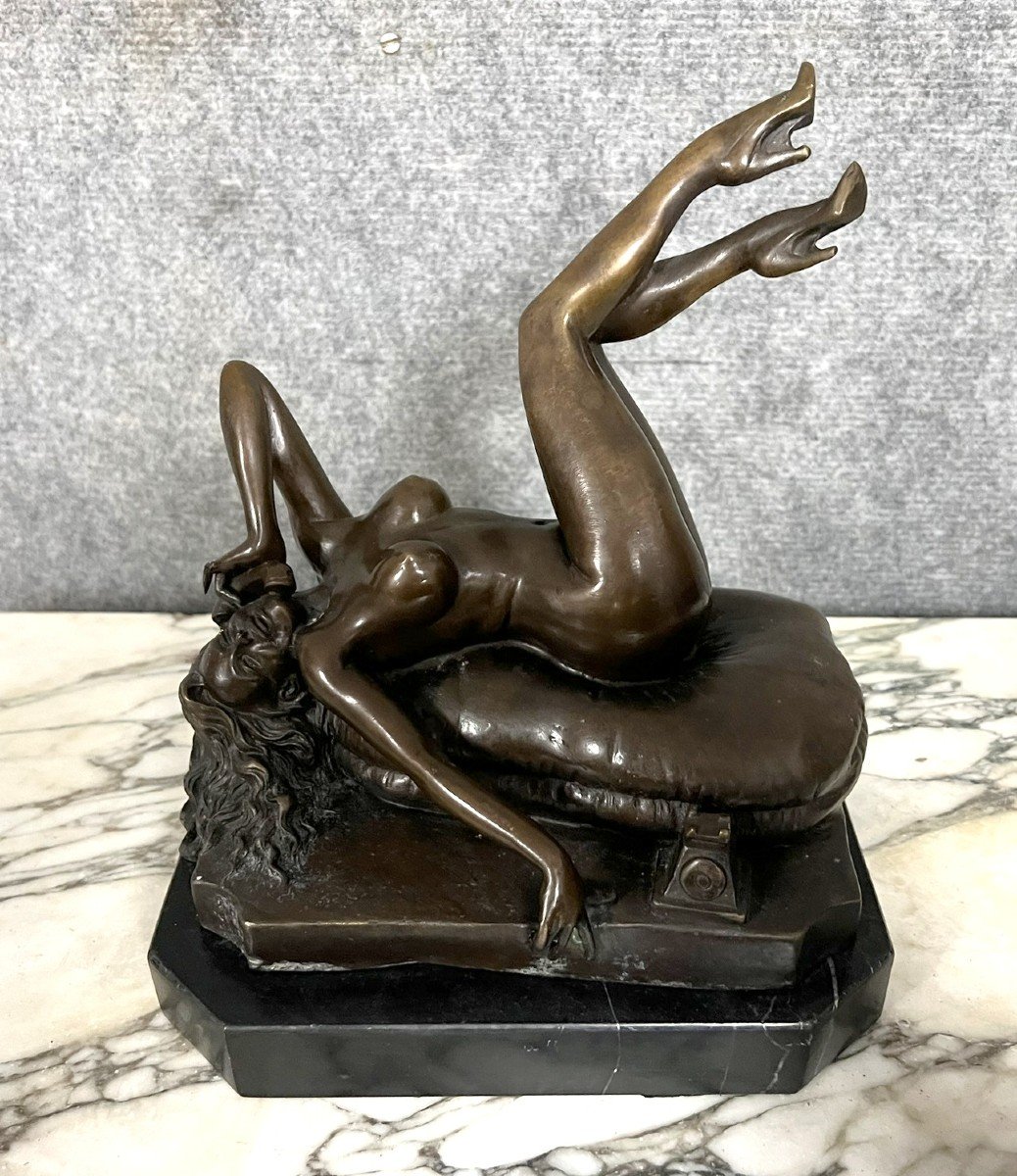 Large Bronze Sculpture Signed Period Second Half 20th Century (f)  -photo-3