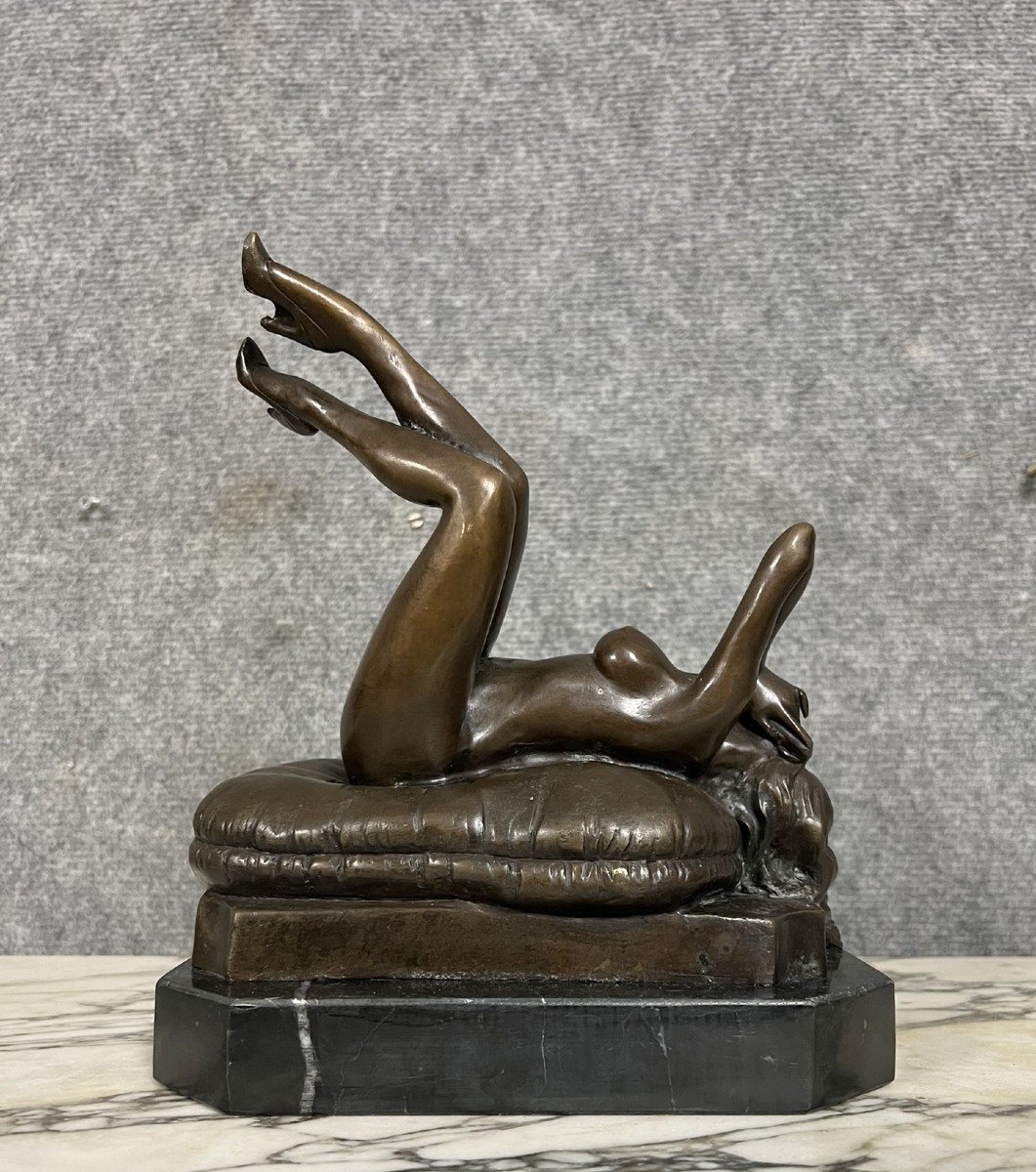 Large Bronze Sculpture Signed Period Second Half 20th Century (f)  -photo-5