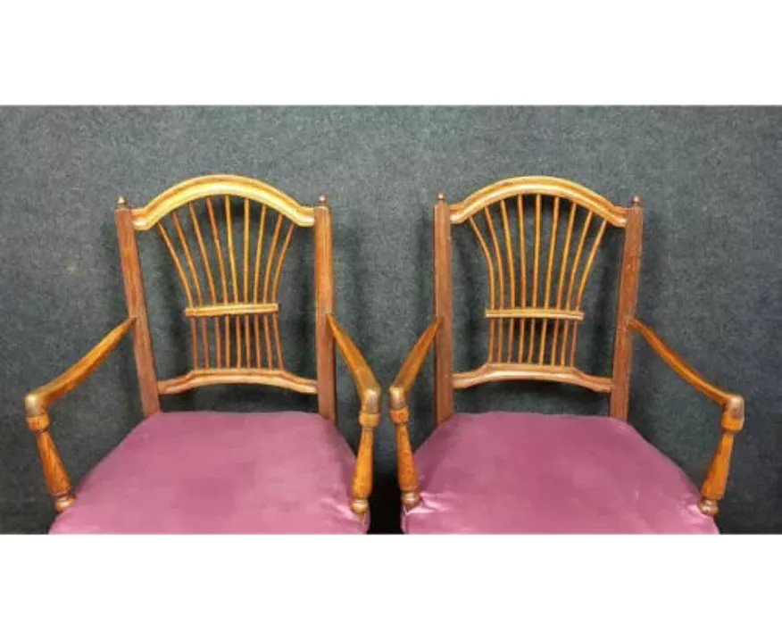 Paire De Fauteuils époque Louis XVI En Noyer -photo-2