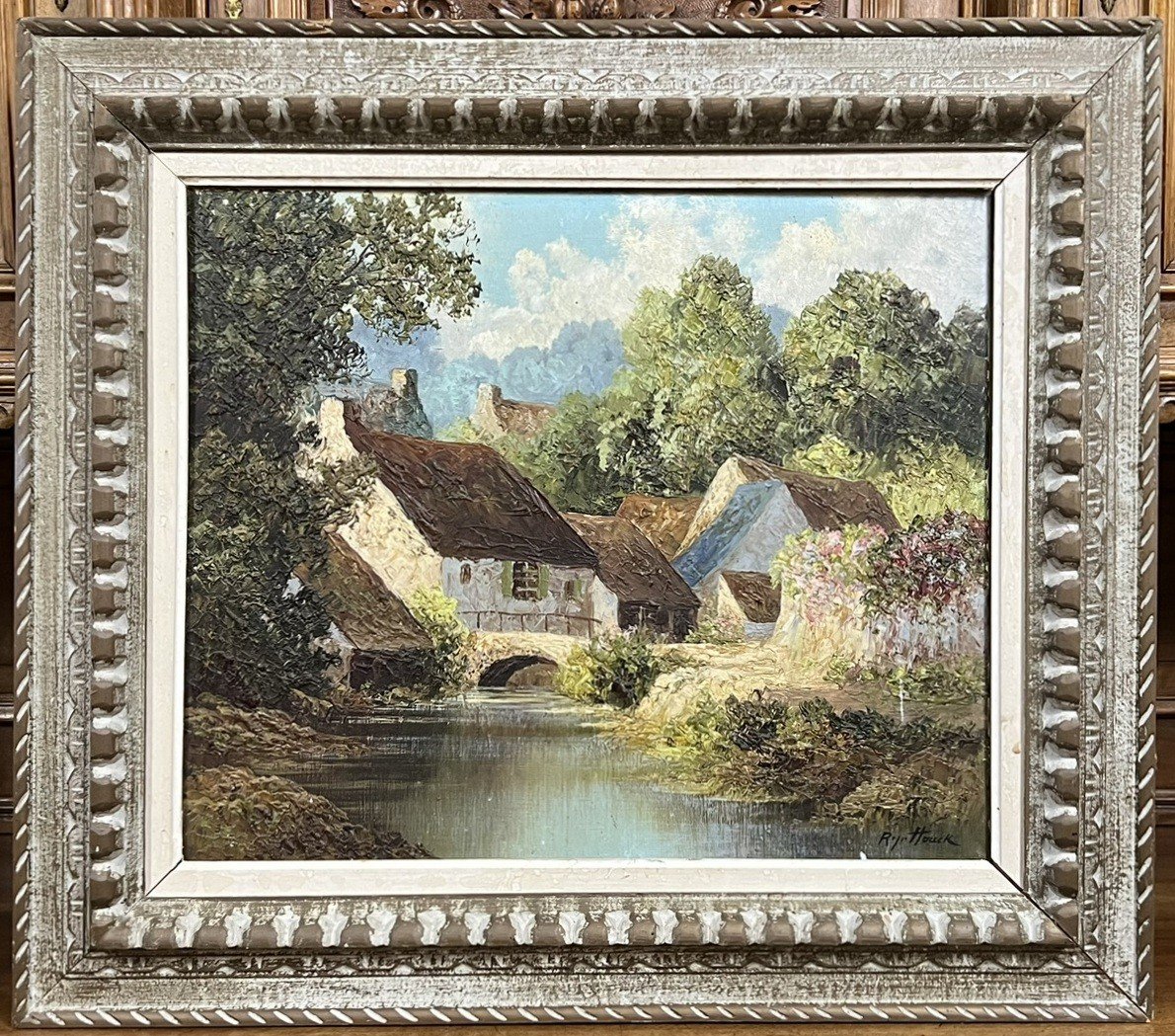 Hauck: Oil On Canvas Depicting The Surroundings Of Chevreuse 