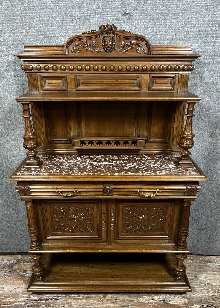 Renaissance Style Buffet In Carved Walnut -photo-1