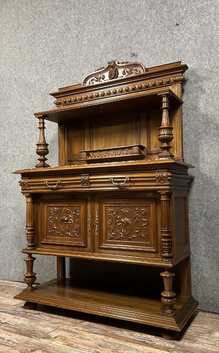 Renaissance Style Buffet In Carved Walnut -photo-2