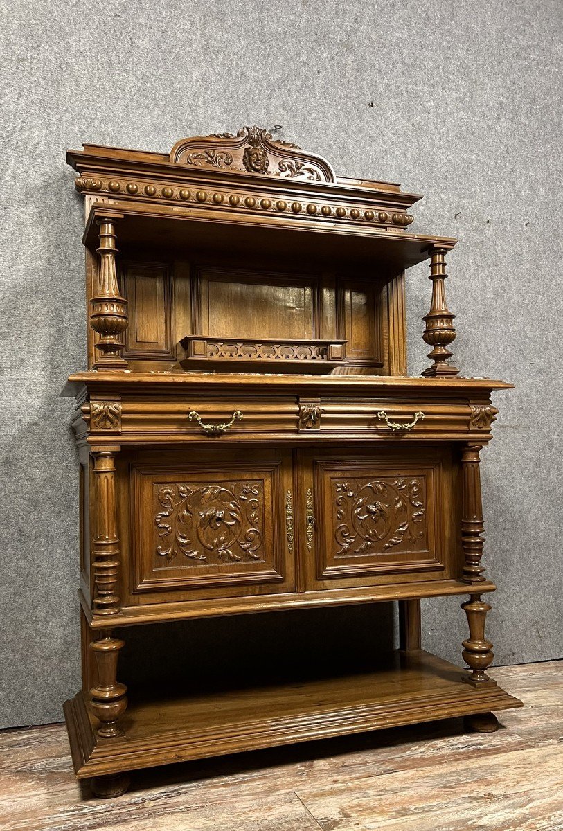 Renaissance Style Buffet In Carved Walnut -photo-3