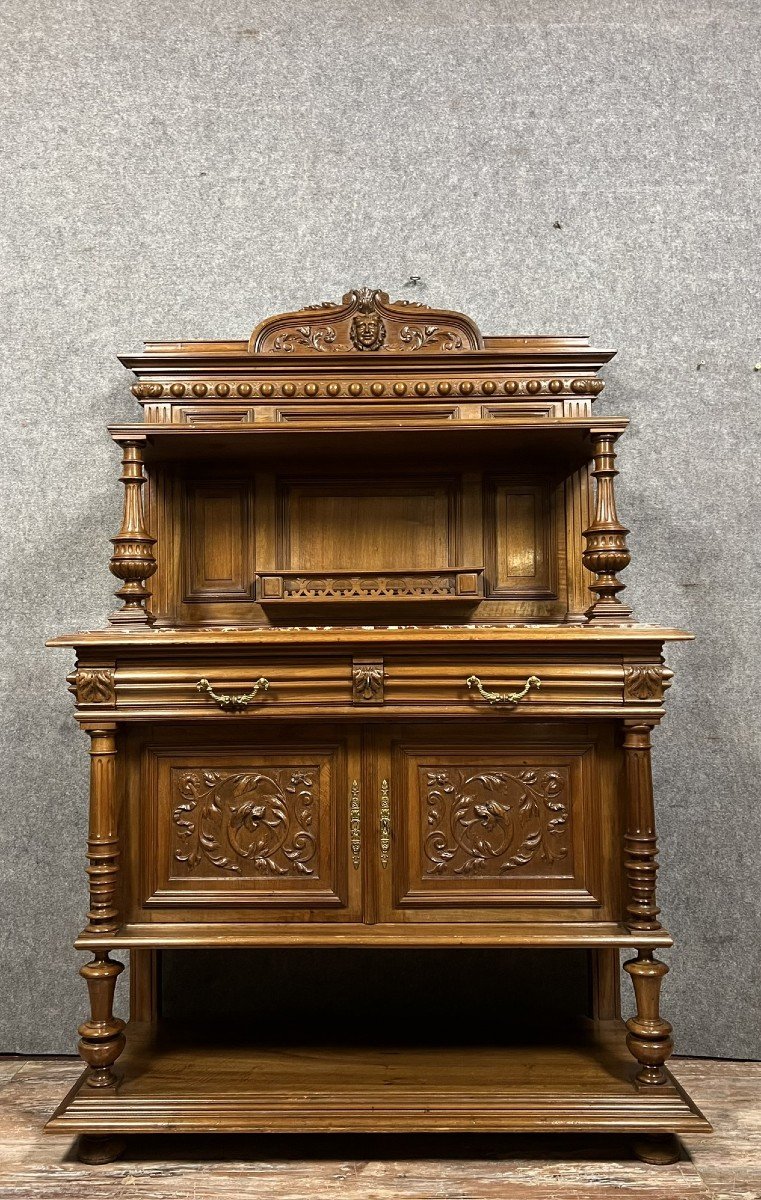 Renaissance Style Buffet In Carved Walnut 