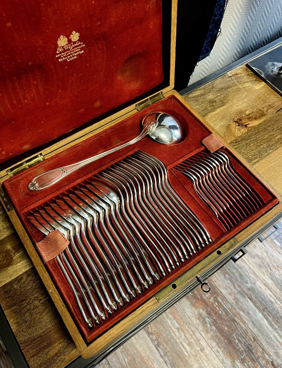 19th Century Tableware: Ercuis Joailler Wegelin / Important Cutlery Set With Its Box-photo-4