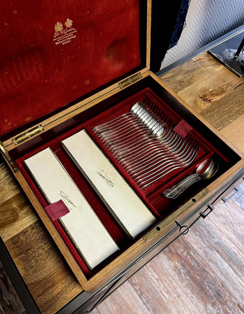 19th Century Tableware: Ercuis Joailler Wegelin / Important Cutlery Set With Its Box-photo-5