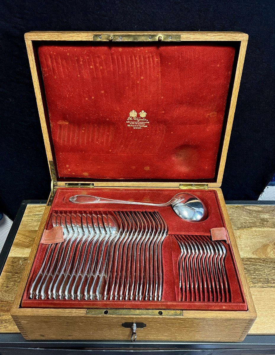 19th Century Tableware: Ercuis Joailler Wegelin / Important Cutlery Set With Its Box