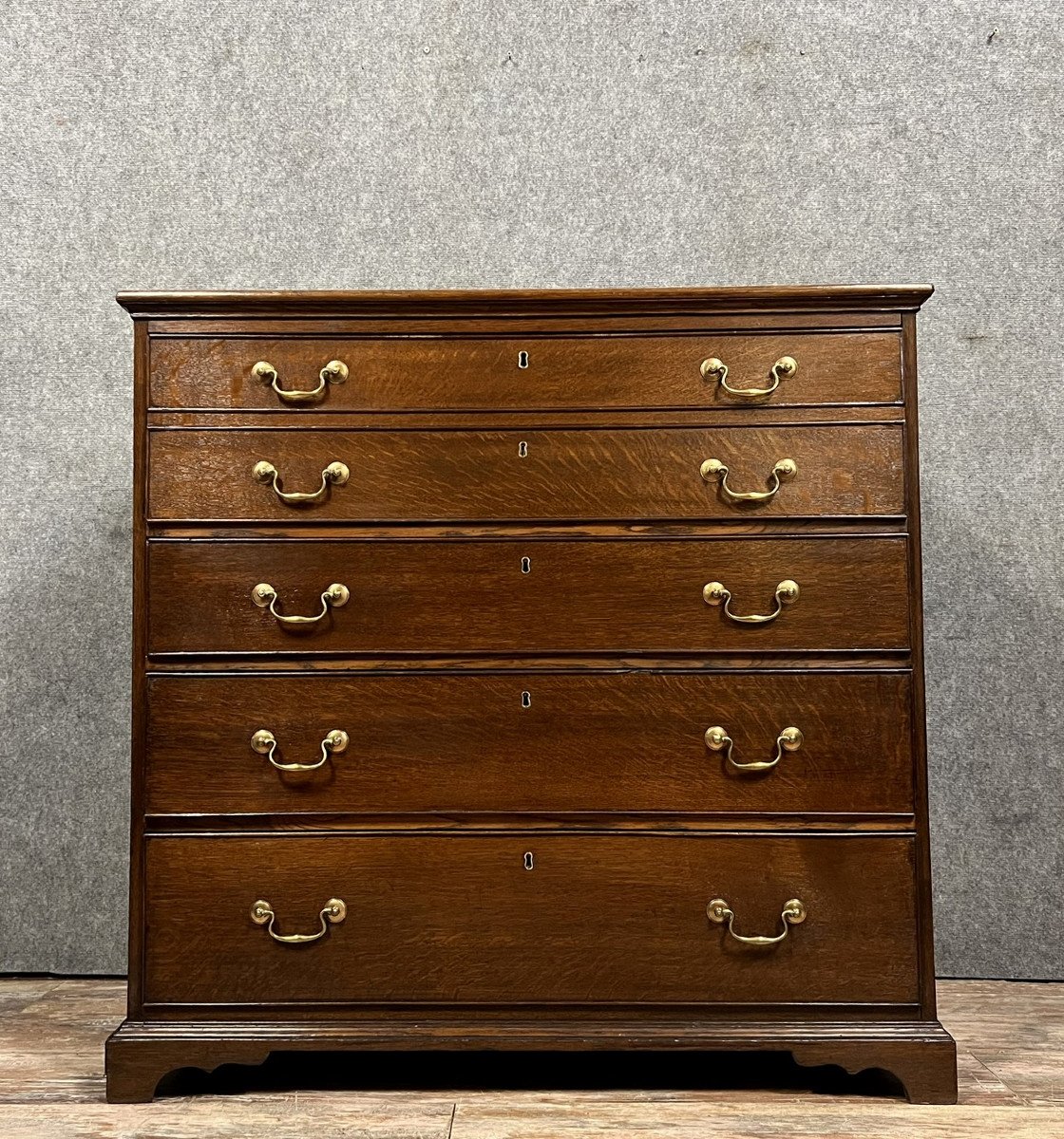 England Late 18th Century: Authentic Port Chest Of Drawers -photo-2