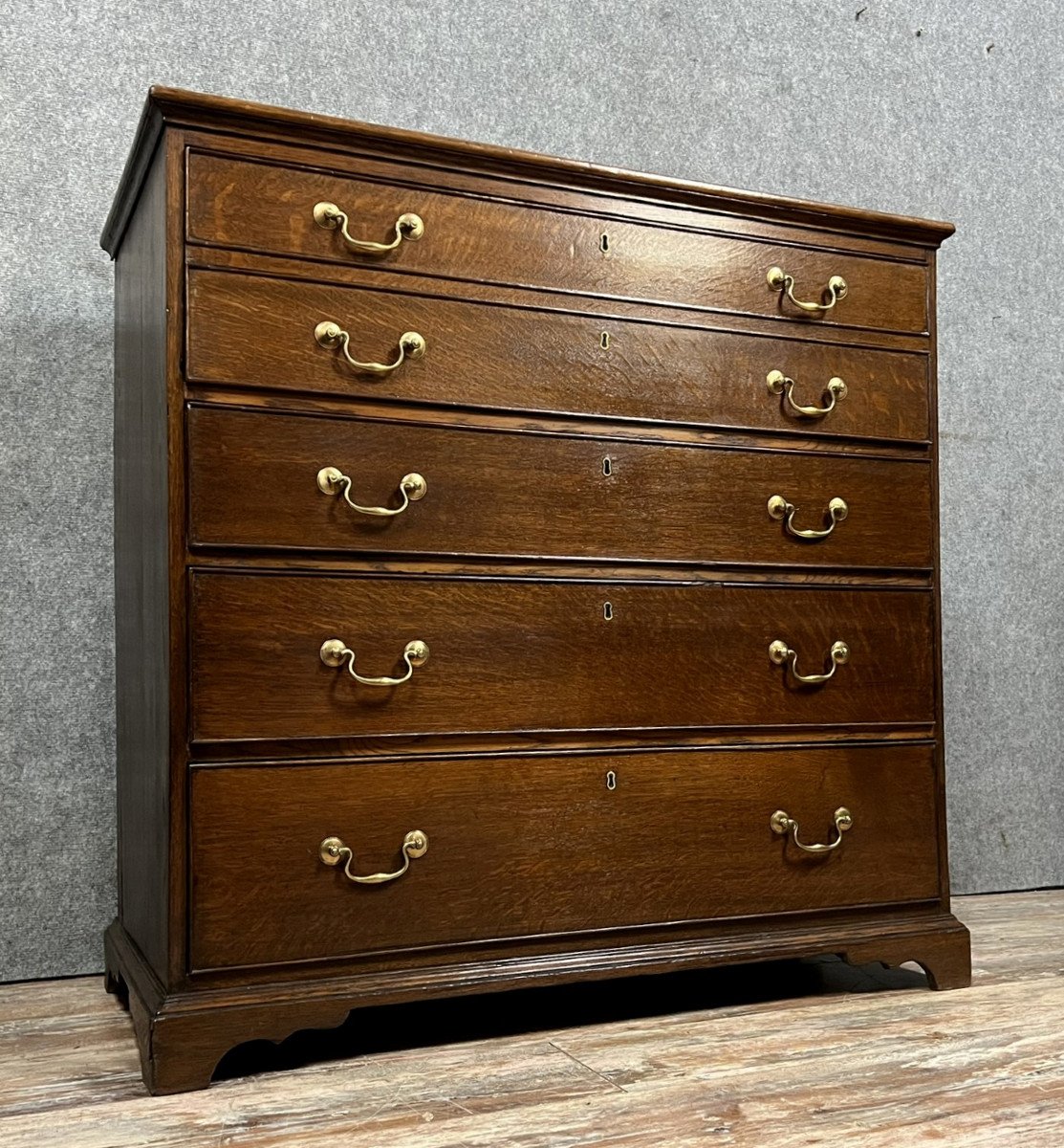 England Late 18th Century: Authentic Port Chest Of Drawers -photo-3