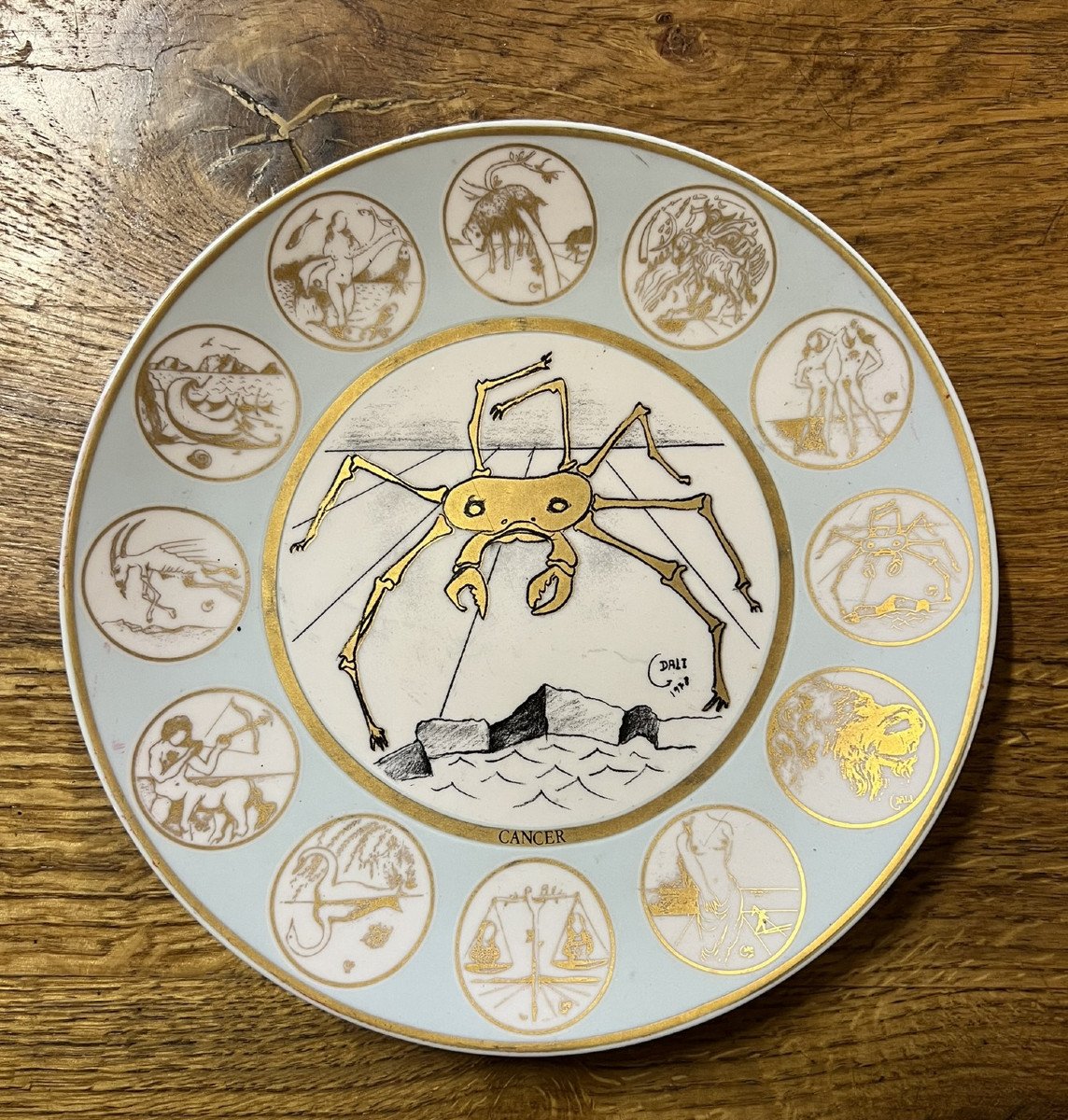 Salvador Dali: Magnificent Zodiac Plate Cancer Sign Limited Edition 