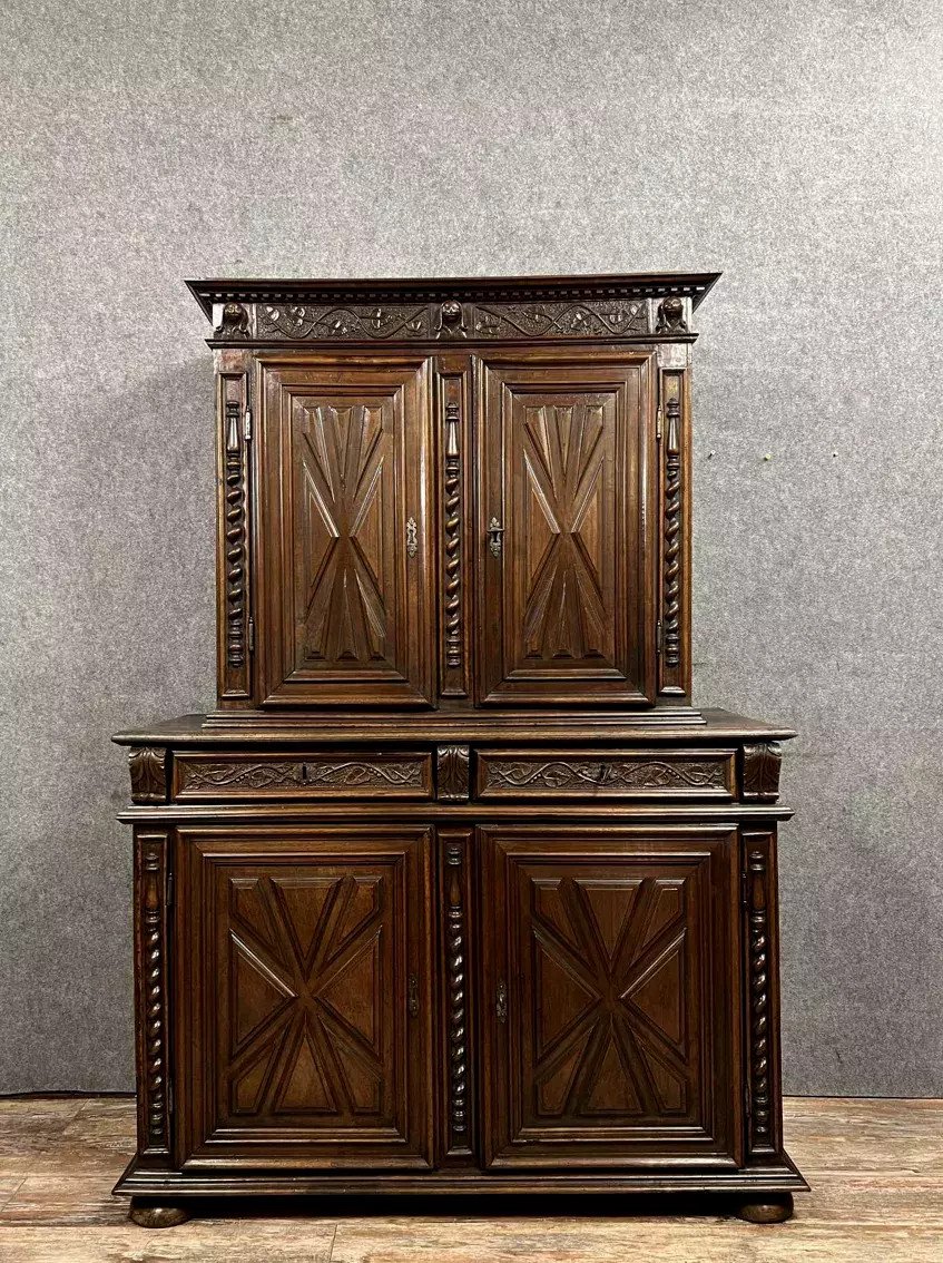 Louis XIII Period Carved Walnut Buffet 