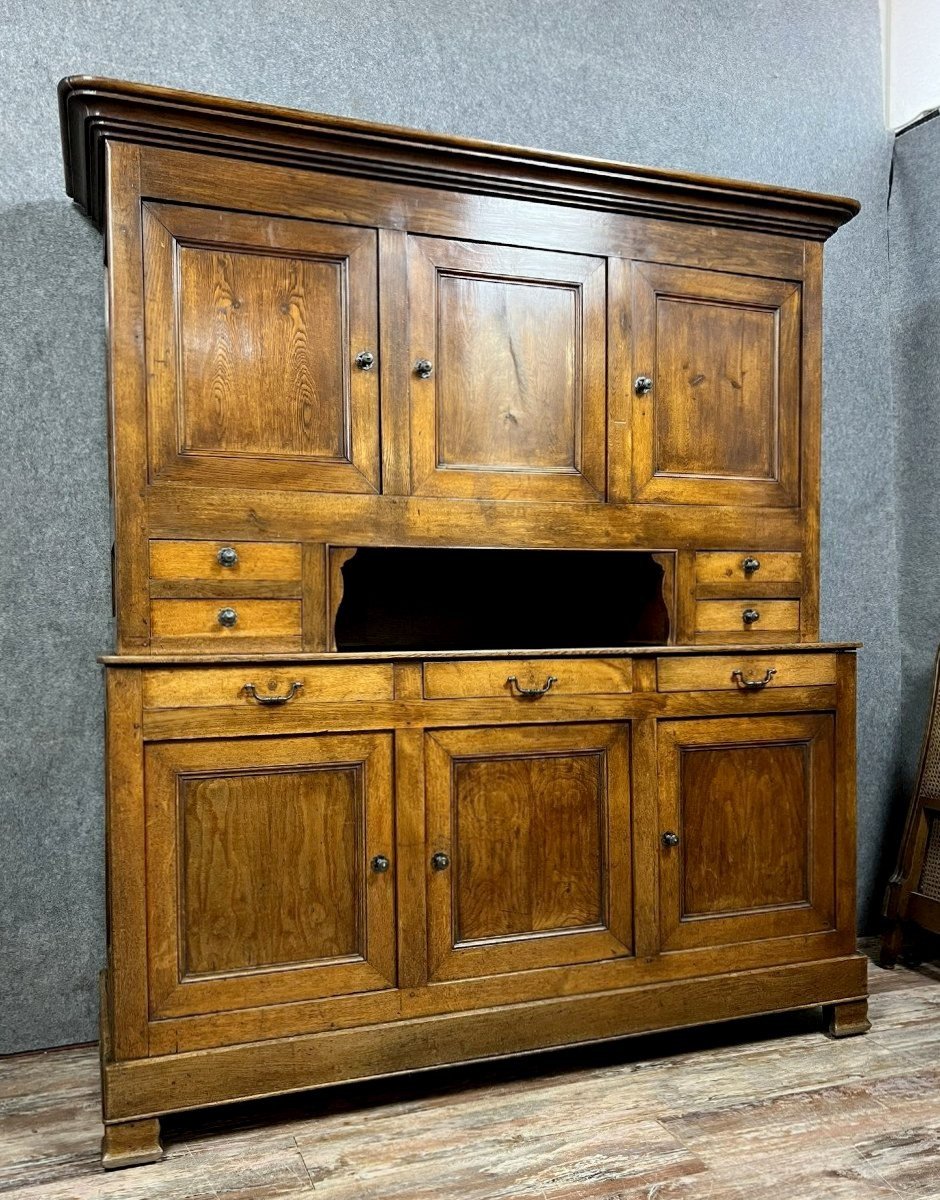 Louis Philippe Period Two-part Sideboard In Solid Oak -photo-1