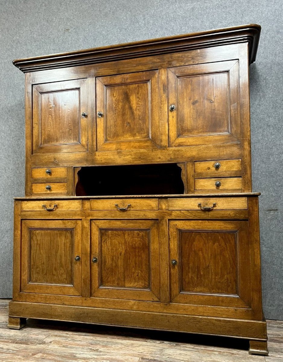 Louis Philippe Period Two-part Sideboard In Solid Oak -photo-2