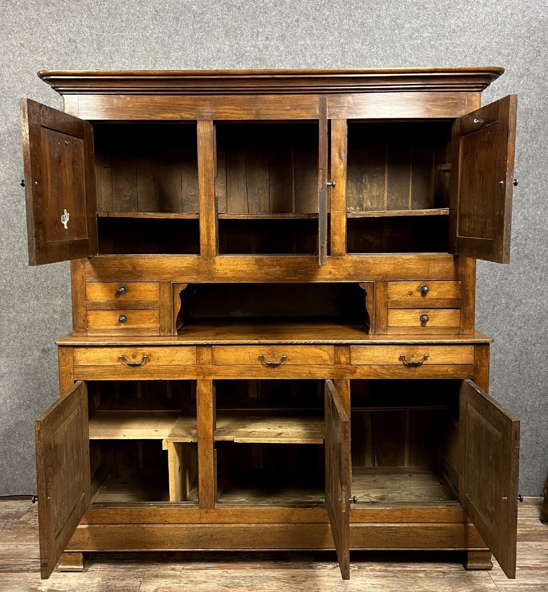 Louis Philippe Period Two-part Sideboard In Solid Oak -photo-5