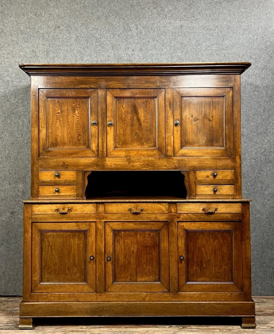 Louis Philippe Period Two-part Sideboard In Solid Oak 