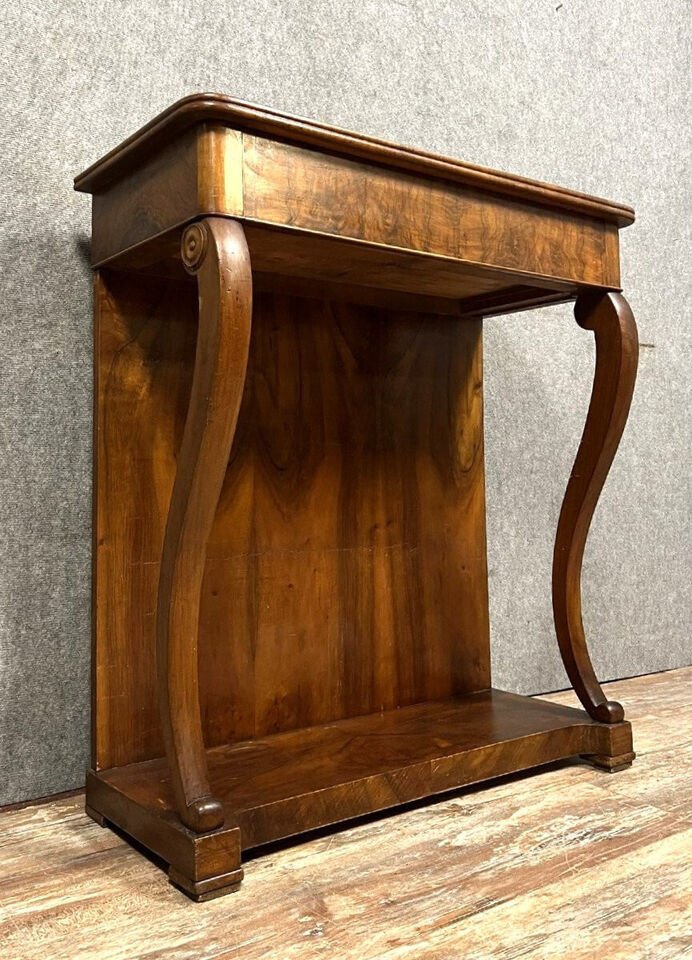 Louis Philippe / Restoration Period Console In Walnut Circa 1820-photo-1