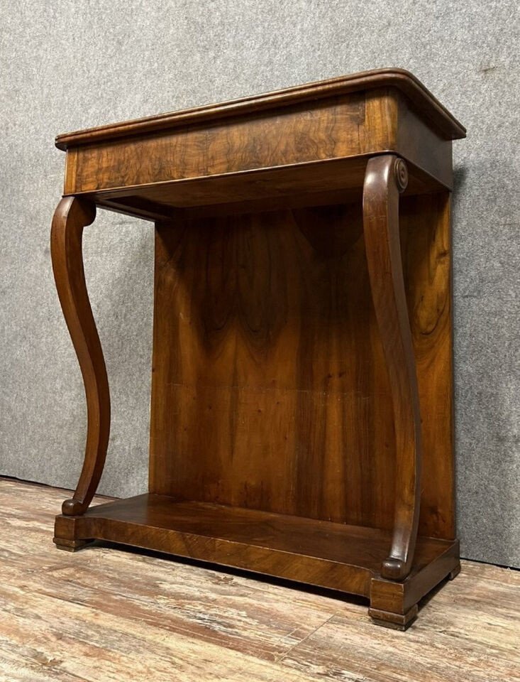 Louis Philippe / Restoration Period Console In Walnut Circa 1820-photo-2