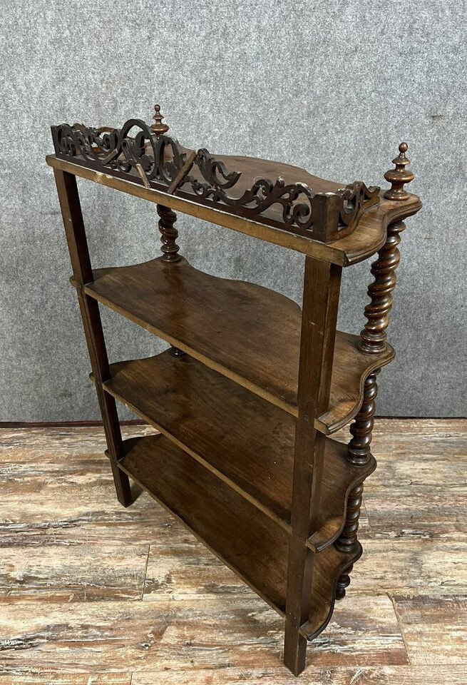 Shelf - Bookcase With 4 Shelves From The Napoleon III Period In Mahogany Circa 1850-photo-3