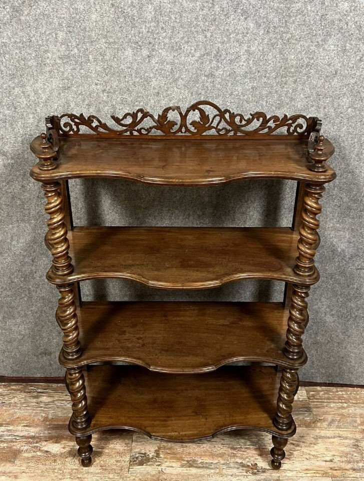 Shelf - Bookcase With 4 Shelves From The Napoleon III Period In Mahogany Circa 1850-photo-5