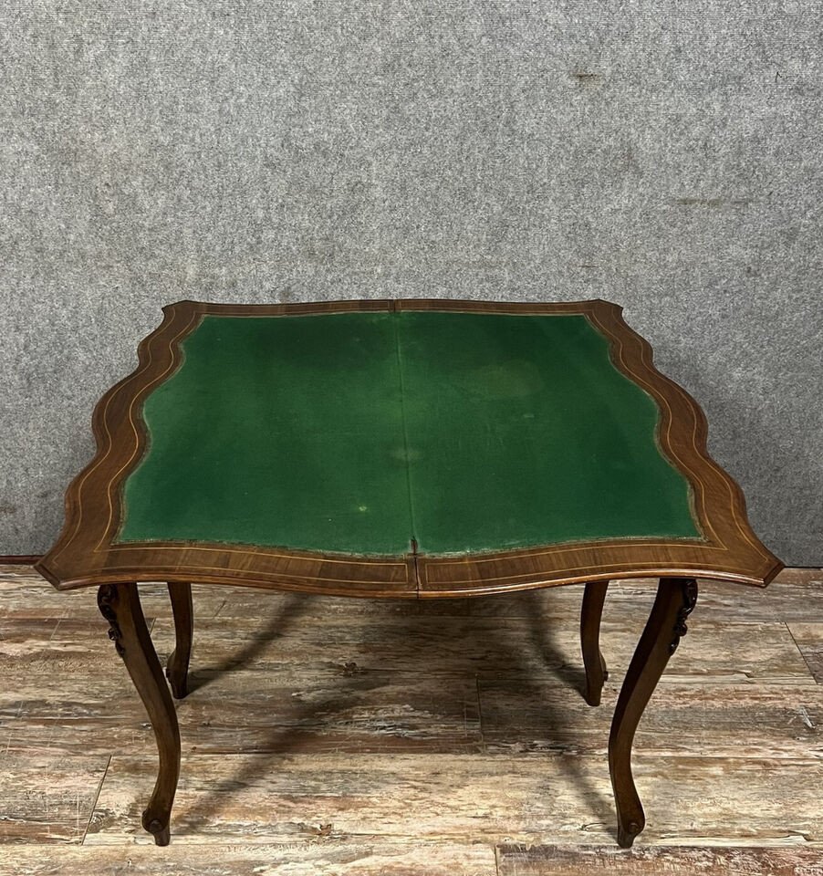 Louis XV Style Marquetry Games Table Circa 1850-photo-1