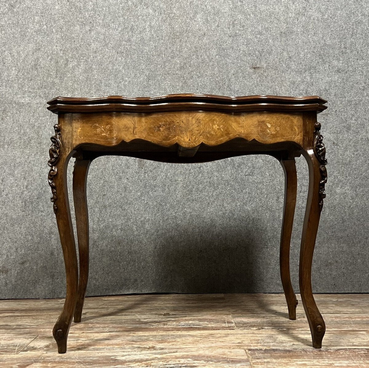 Louis XV Style Marquetry Games Table Circa 1850-photo-5