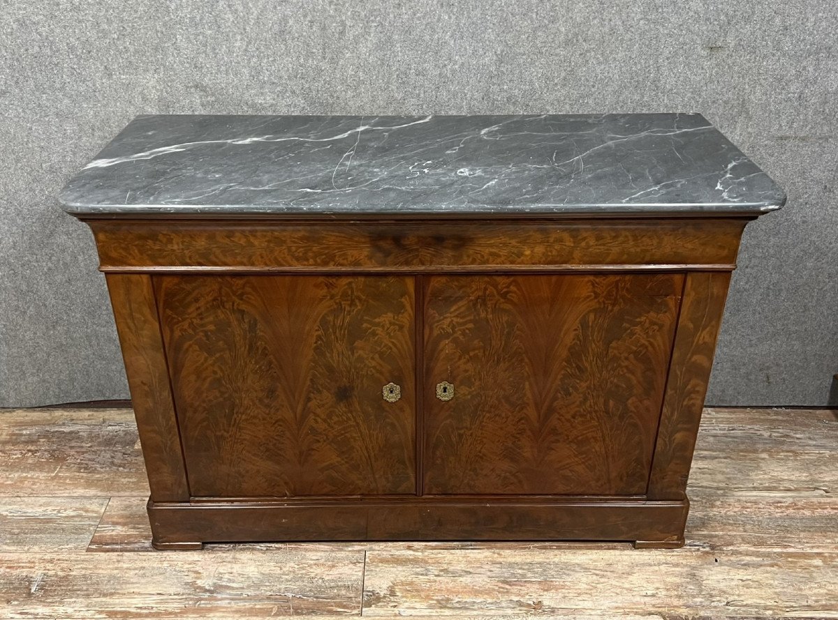 Louis Philippe Period Buffet / Restoration In Flamed Mahogany -photo-8