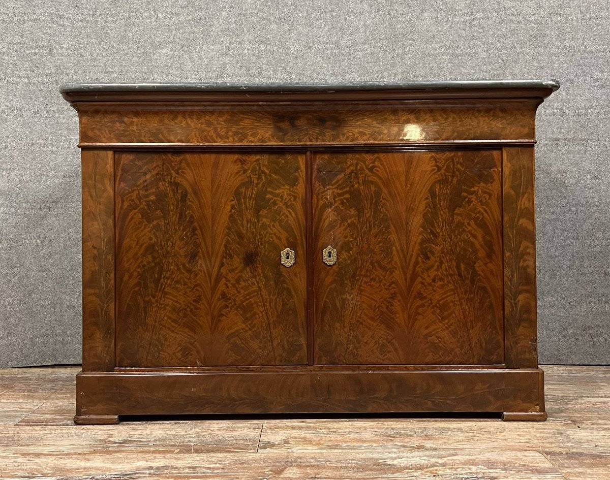 Louis Philippe Period Buffet / Restoration In Flamed Mahogany 