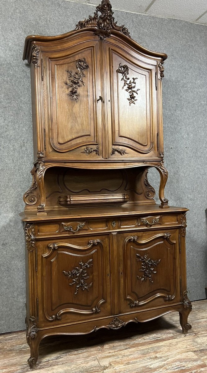 Louis XV Style Two-body Buffet In Walnut -photo-1