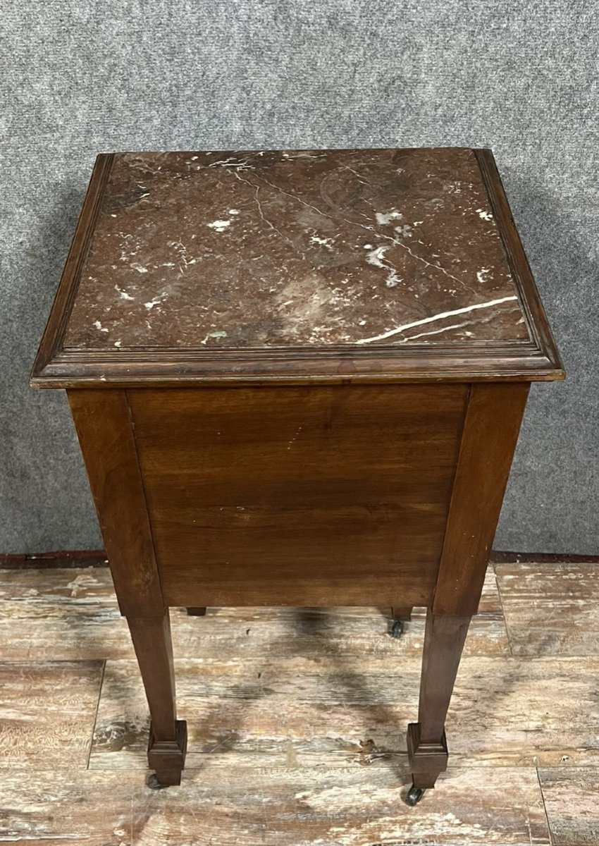 Empire / Consulate Bedside Table In Walnut -photo-6