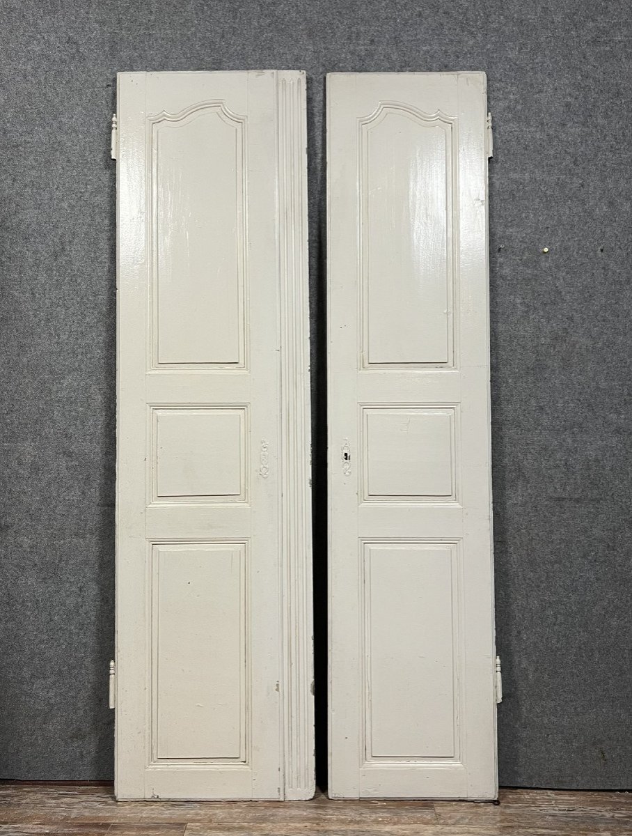 Pair Of Louis XV Style Doors In Lacquered Wood 