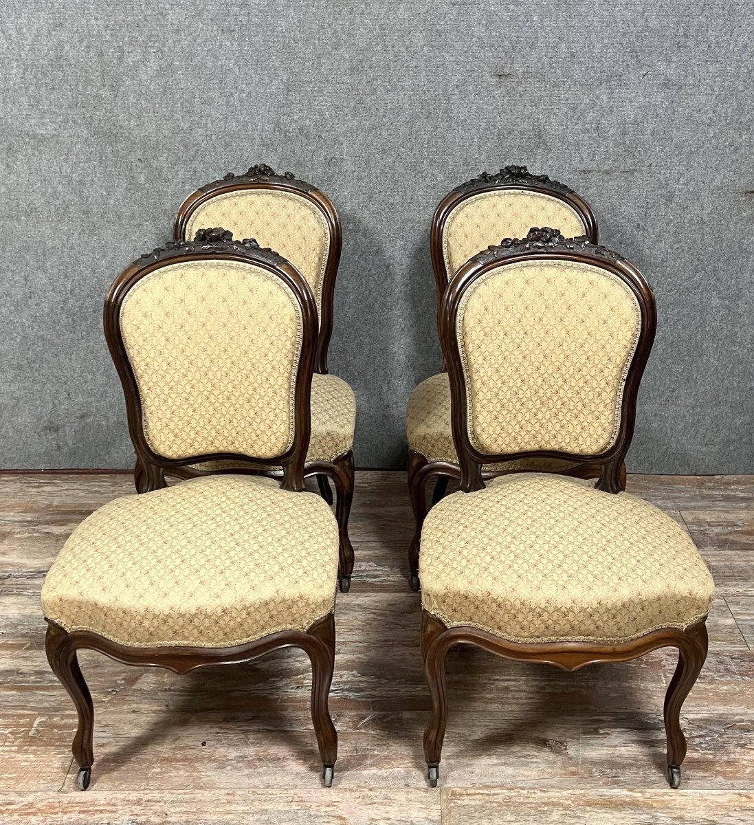 Série De 4 Chaises époque Napoléon III En Acajou 