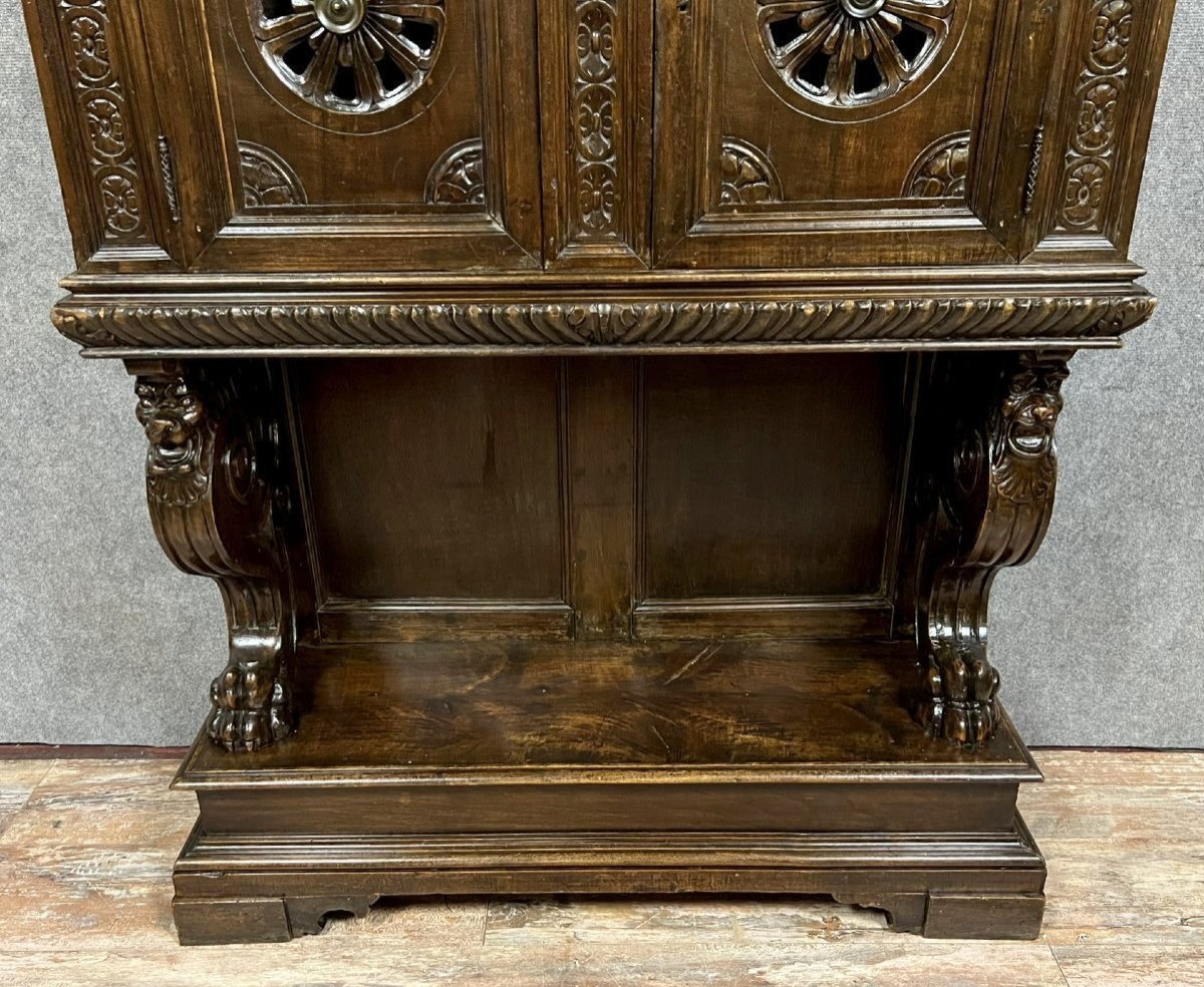 Renaissance Style Oak Dresser Cabinet-photo-1