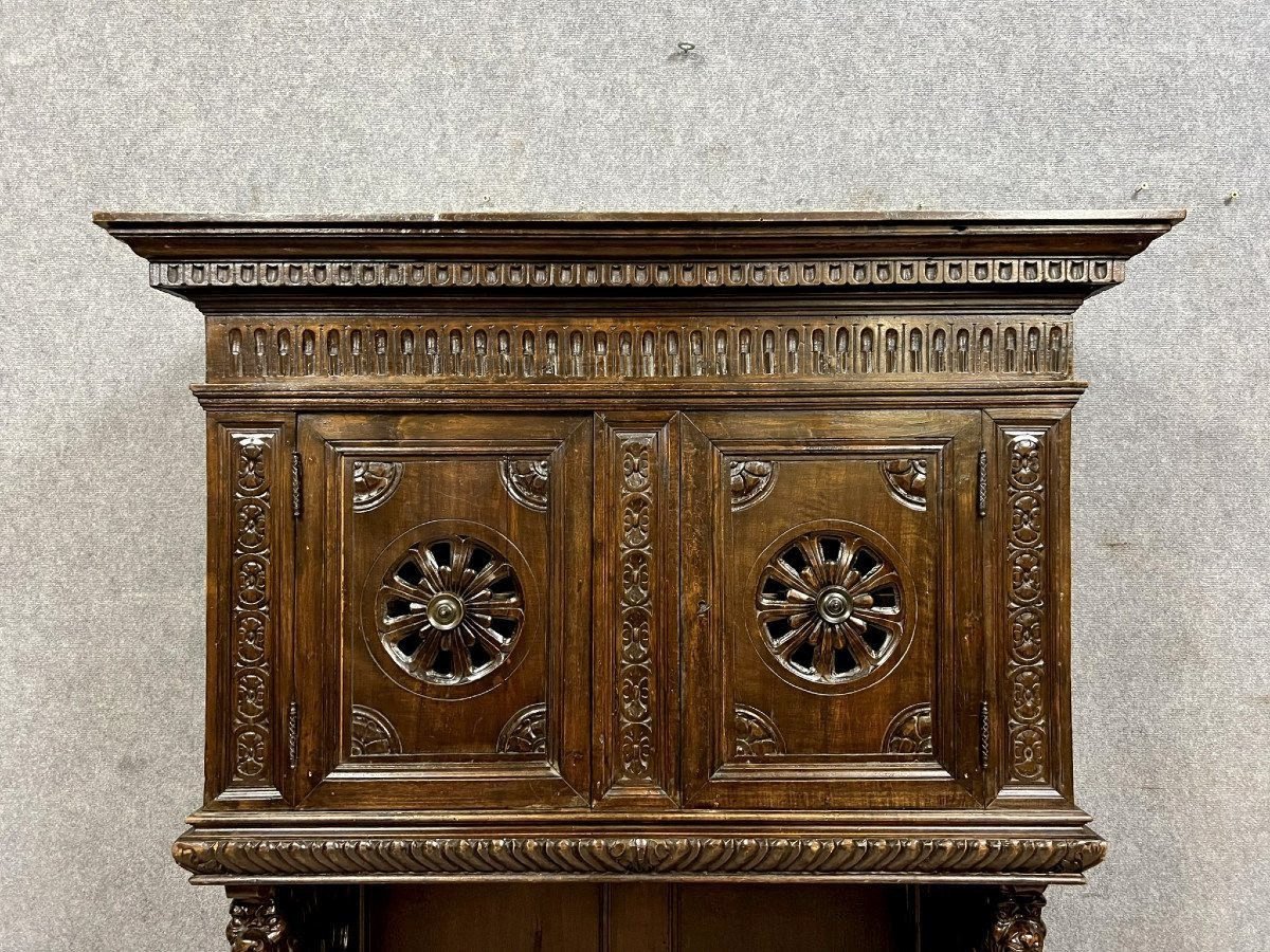 Renaissance Style Oak Dresser Cabinet-photo-4