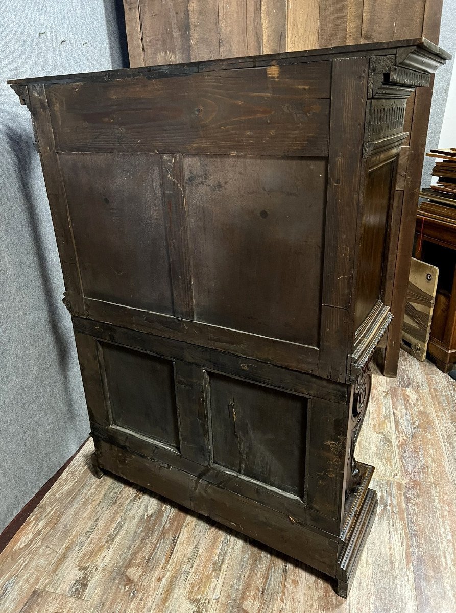 Renaissance Style Oak Dresser Cabinet-photo-5