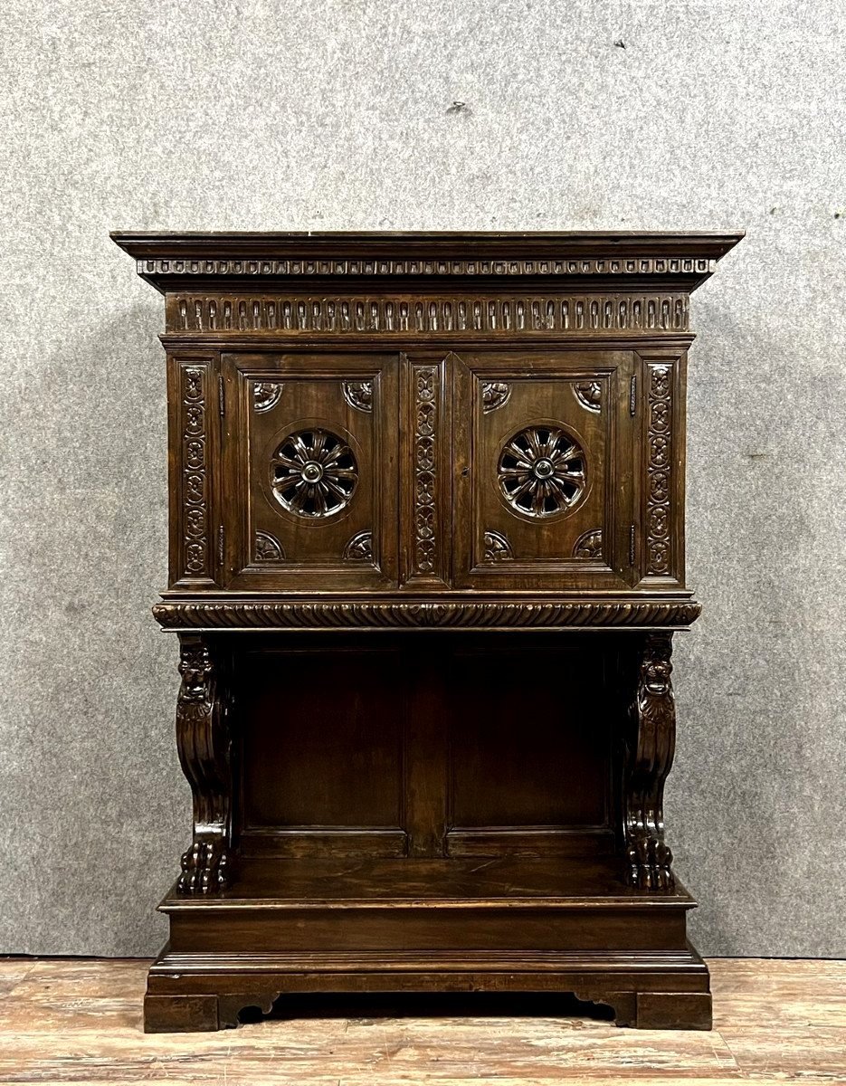 Renaissance Style Oak Dresser Cabinet-photo-6