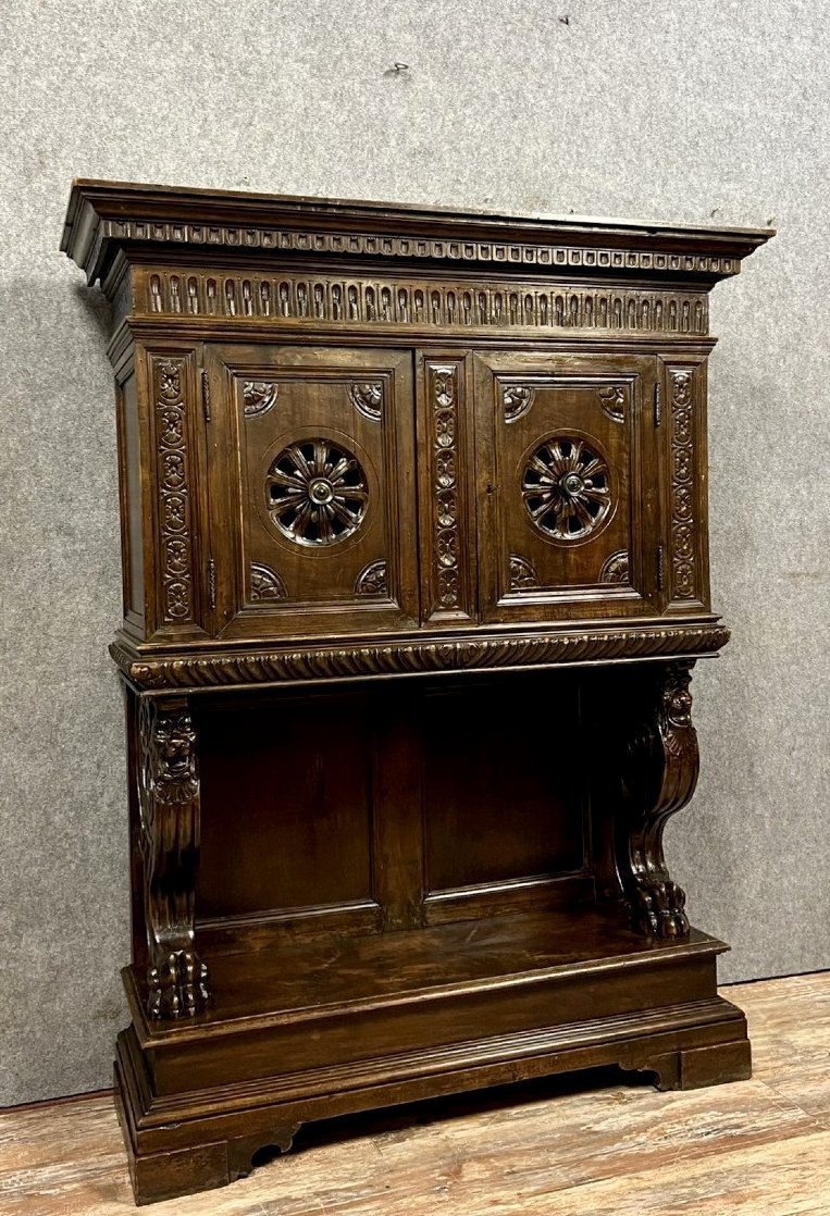 Renaissance Style Oak Dresser Cabinet