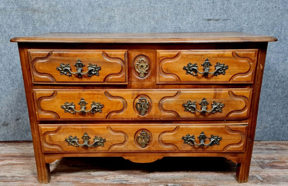 Louis XV Arbalète Chest Of Drawers In Cherry Wood -photo-6