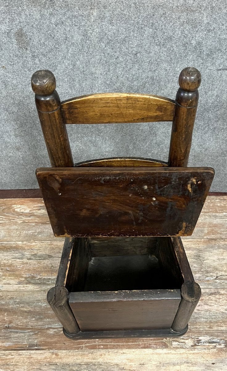 Child's Armchair Concealing A Salt Chest Under The Seat, 18th Century-photo-1