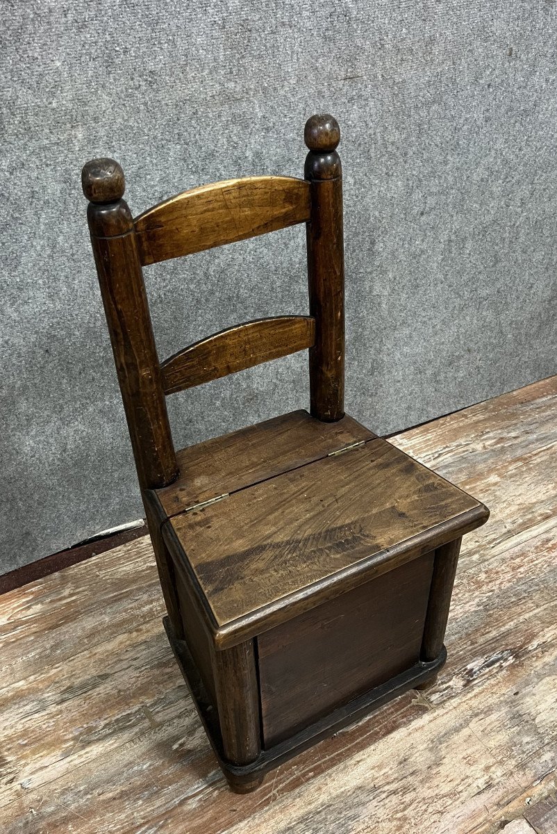 Child's Armchair Concealing A Salt Chest Under The Seat, 18th Century-photo-2