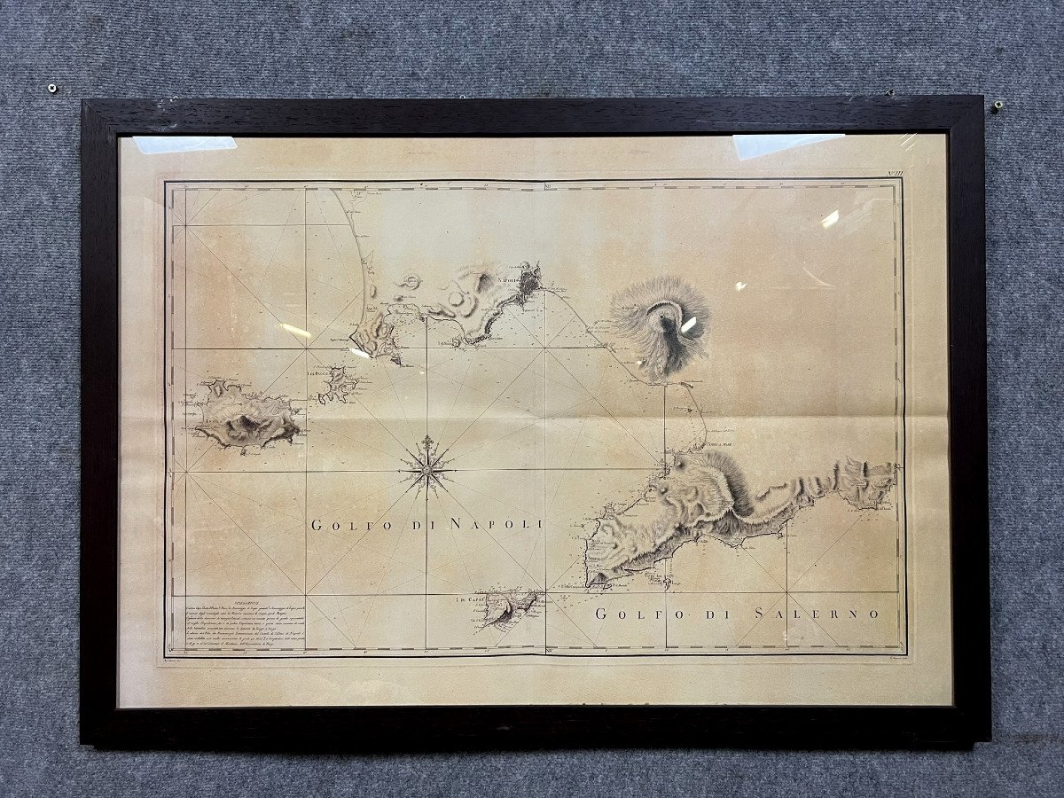 Two Large Geographical Maps Of Naples And Surrounding Areas, 19th Century (b)-photo-3