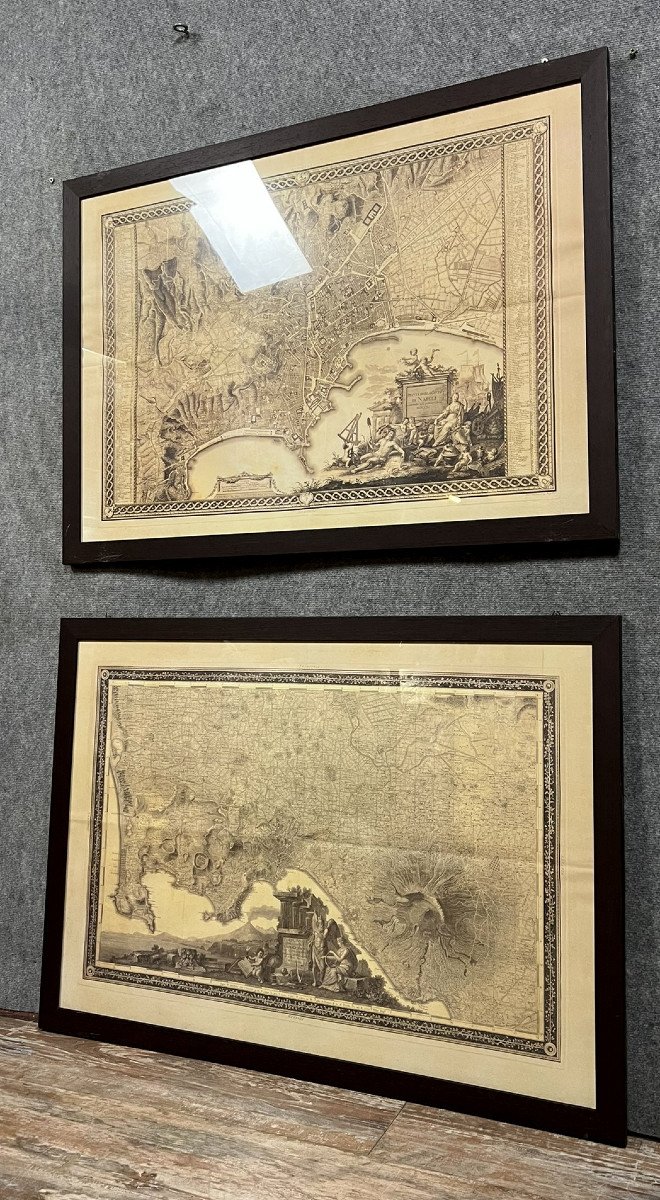 Deux Grandes Cartes Géographiques De Naples Et Environ époque XIXeme (a) -photo-2