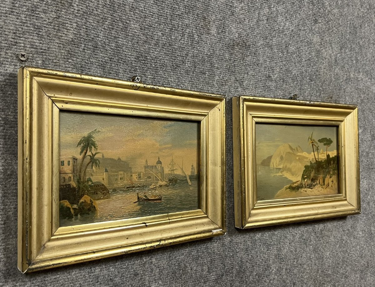 Cleto Capri: Two Orientalist Watercolors From The Late 19th Century-photo-1